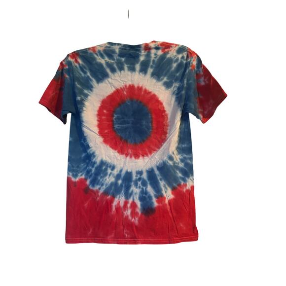 NWOT LKWD The Guess Who Tie Dye Short Sleeve T Shirt Red/White/Blue Size Small - Picture 2 of 4